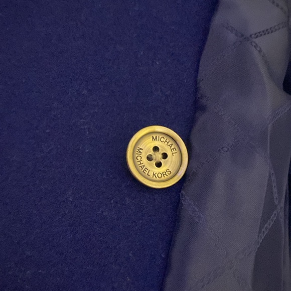 MICHAEL KORS women’s double breasted, wool coat with real buttons & pockets - Picture 16 of 17